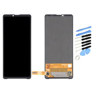 YQZ Xperia 10 III, SO-52B, SOG04, XQ-BT52, A102SO �C�������p�t�����g�p�l�� LCD �^�b�`�p�l�� �t���p�l���i�t�����g�K���X�f�W�^�C�U�j�C���H��Z�b�g�t�� (�u���b�N)