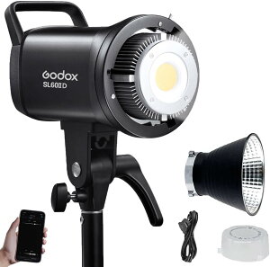 Godox���K�㗝�XGodox SL60IID 70W ����LED���C�g Bowens�}�E���g �r�f�I���C�g 5600K 8��FX���� APP�R���g���[�� �����^�ъȒP�A�r�f�I�B�e�A�ʐ^�B�e�p�A���r�f�I���C�g