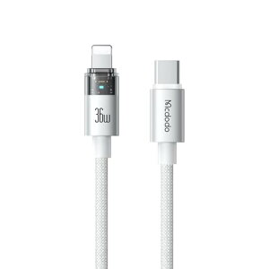 Mcdodo USB-C to CgjOP[u 36W}[d PDΉ i-Phone 14/13/12/11/XS/XR/SE i-Pad i-Pod Air-PodsȂǑΉ f[^] CarplayΉ ̂fUC LEDCg A~O 
