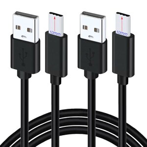 UNIDOPRO USB 2.0 2Pcs-1M/3FT Type C P[u, QuickCharge3.0 3A }[df[^R[h - (10mmORlN^) - ΉBlackview/Doogee/Cubot/UMIDiGi/Ulefone/Oukitel/Kyocera/Sharp/Sony/Galaxy Xcover 7 6 Pro IP68
