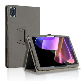 Blackview MEGA 2 用 ケース カバー YAJOJO 角度調整 カバー スタンド ペンホルダー付き 二つ折りスタンド ペン収納可能 薄型 軽量 擦り傷防止 全面保護型 スタンド機能付き ハードカバー Blackview MEGA 2 対応 （ブラック）