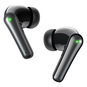 ワイヤレスイヤホン 黒色 完全ワイヤレス 小型/軽量 音量調整 片耳/両耳 イヤホン bluetooth マイク付き LEDディスプレイ付き 左右独立 長時間再生(ブラック)