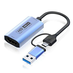 COOLEAD HDMI�L���v�`���[�J�[�h USB3.0 & Type C 2 in 1 4K 60fps �r�f�I�L���v�`���J�[�h hdmi usb �ϊ� Windows/Linux/Mac OS X/PS4/Xbox One/Switch/OBS Studio�Ή� �Q�[���������z�M�E��ʋ��L�E�^��E���C�u��c�p��