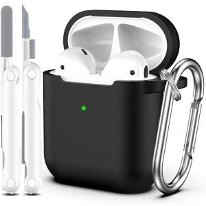 R-fun AirPods�P�[�X�J�o�[�Ή��A�L�[�`�F�[���t���\�t�g�V���R���ی�J�o�[�A�����ƒj���p�AApple AirPods��2�����1����[�d�P�[�X�Ή��A�t�����gLED���C�g�t���A�u���b�N