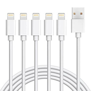 1.8M×5�{iPhone �[�d�P�[�u�� ���C�g�j���O�P�[�u�� �A�C�t�H�� USB �[�d�R�[�h Lightning �P�[�u�� �}���[�d USB���� �����f�[�^�]�� ���ϋv �f���h�~ iPhone iPad iPod AirPods ����Ή�
