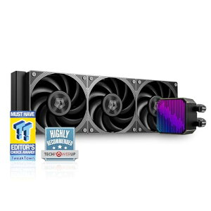 ID-COOLING DX360 MAX �t��CPU�N�[���[ 360mm ARGB AIO�N�[���[�A����38mm�̃��W�G�[�^�[�A3��120mm�������t�@���A�[��RPM�T�|�[�g�AIntel LGA1851/1700/1200/115X & AMD AM5/AM4�Ή��ATDP 350W