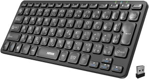 Arteck 2.4G���C�����X �L�[�{�[�h ���� �y�� �t���T�C�Y ���f�B�A�@�\ �z�b�g�L�[ �R���s���[�^�[�A�f�X�N�g�b�v�APC�A���b�v�g�b�v�ASurface�A�X�}�[�g�e���r�AWindows10/8/7�Ƃ̌���������