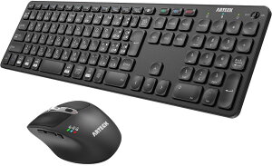 Arteck Bluetooth �L�[�{�[�h �}�E�X �Z�b�g �}���`�y�A�����O 3�f�o�C�X�ɓ����ڑ��ł�Type-C �[�d�� �t���T�C�Y Bluetooth�L�[�{�[�h �l�ԍH�w�Ɋ�Â����}�E�X Windows�AiOS,