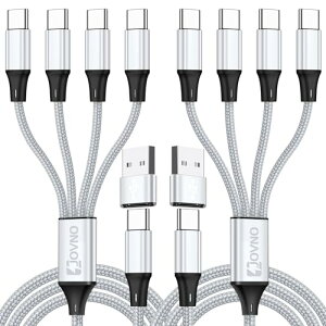 Jovno2�{�Z�b�g 1.2mUSB A/C to Type C �^�C�vc �P�[�u�� PD+QC�Ή� 3.1A�}���[�d 4in2 �[�d�P�[�u�� 4 USB C�|�[�g �������d�\ �i�C�����҂� iPhone 15/Plus�A15Pro�A15 ProMax�AiPad mini6�AiPad Pro/Air�AGalaxy S24�AS23