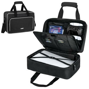 PS5/PS5 Pro/PS4 �����^�уP�[�X ���[�o�b�O PS5�{�� �ی�P�[�X �L�����[�o�b�O �ϏՌ� �h�� ��e�� ���@�\�Ή� �R���g���[���[���Ӌ@����[�� �V�����_�[�X�g���b�v�t�� ���s�p ����ۊǗp