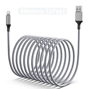 iPhone�[�d�P�[�u�� 5m ���� Apple MFi�F�� ����Lightning to USB�P�[�u�� �}���[�d�Ή� 16�t�B�[�g Apple�[�d�P�[�u�� iPhone 14/13/12/11/XS/XSMax/XR/X/8/7 Plus/6 /6s Plus SE/iPad�p