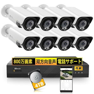 4K800����f�E�l�́E�ԗ����m�E�o�������� SOOHAO �h�ƃJ���� ��̌^NVR �h�ƃJ�����Z�b�g poe���d 2160p �L�� �Ď��J���� ����� �J���[�Î� �Z���T�[���� ��?�^�� �^�� ip66�h���h�o ���u�Ď� �Z�L