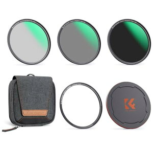 K&F CONCEPT 67mm ���C�A�_�v�^�[�����O+CPL+ND8+ND64+�}�O�l�b�g�����Y�L���b�v 5�_�Z�b�g ND�t�B���^�[ PL�t�B���^�[ ���C�z�� �����֗� �t�B���^�[�P�[�X�t�� ����28�w�i�m�R�[�e�B���O �����h�� 