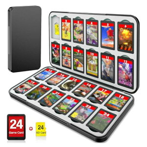 �Q�[���J�[�h�P�[�X For Switch ��p�\�t�g�J�[�h�u�V���R�������v 24�����[+ 24��SD �������[�J�[�h���[ PVE�� ���RDIY�ł� �h���E�h�o�E�����h�~ ���^ �y�� �����^�ѕ֗��ȃR���p�N�g�\�t�g�P
