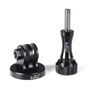 HSU �A���~�O�r�}�E���g�A�_�v�^�Z�b�g �܂݃l�W�t�� GoPro Hero12/11/10/9/8/Max/7/6/5�Ή� 1/4�l�W�̌��t���̃J�����ɑΉ��i�u���b�N�j