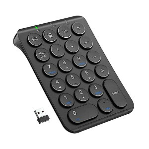 iClever �e���L�[ ���C�����X 2.4G ���� �L�[�{�[�h �p���^�O���t�� Type-C�[�d �����^ Tab�L�[�t�� �����^�ѕ֗� ���� �i���o�[�p�b�h �Ў�f�o�C�X ���ϋv PC �m�[�g�u�b�N�p Windows�Ή� IC-KP09 (�u