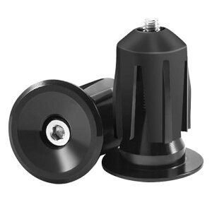 TRIWONDER �o�[�G���h�L���b�v ���]�� �o�C�N �o�[�G���h�v���O �n���h�� �O���b�v�G���h ���[�h�o�C�N ����~�� �A���~���� �y�� �ϋv�� 1�y�A Bar End Plugs (01 �u���b�N, 23.3mm)