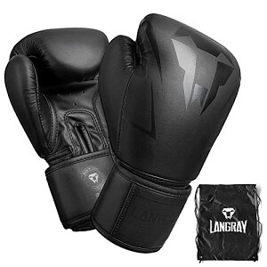 �p���`���O�O���[�u �{�N�V���O�O���[�u LangRay boxing gloves ���̍\�� �����N�b�V���� �L�b�N�{�N�V���O �X�p�[�����O ��� ���G�^�C �i���Z �ǎ�PU���U�[ �W���p (10oz, �����F)