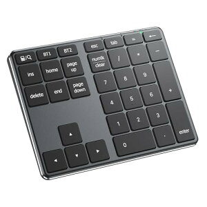 iClever �e���L�[ Bluetooth ���C�����X ���� �L�[�{�[�h �p���^�O���t�� Type-C�[�d �����^ �����\�� numlock�A�� 2��܂Őڑ��\ �u���[�g�D�[�X �i���o�[�p�b�h 34�L�[ mac �e���L�[ �Ў�f�o�C�X Wi