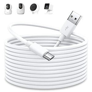 �}�C�N��usb�P�[�u�� micro usb �d���P�[�u�� 10M �h�ƃJ�����̋��d USBA�I�X to micro B���X �Ή�ATOM Cam 2/Mi 360°�X�}�[�g�J���� 2K/IMOU/EZVIZ/Wyze Cam/Nest Cam/Blink Furbo
