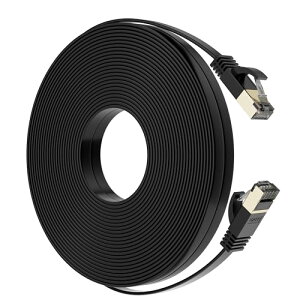 LAN�P�[�u�� CAT7 10Gbps 600MHz ���������P�[�u�� 10M �J�e�S���[7 �t���b�g�l�b�g�P�[�u�� CAT7�����l�b�g���[�N�P�[�u�� FTP �����b�L�R�l�N�^ �u���b�N PS3/4/5 Xbox ���f�� ���[�^�[���ɑΉ�