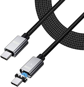 USB-C TO USB-C�P�[�u�� �}�O�l�b�g�[�d�P�[�u�� 1.5M100W/5A�}���[�d PD�Ή� �Б������Ύ�USB-Type-C�[�q ��v�ȃ��b�V���^�C�v MacBok/Nintendo Switch/4k TV/Xperia/XZ/Galaxy/Note 8/Matebook/Nexus 5X�Ȃ�Type-C�@��ɑ�