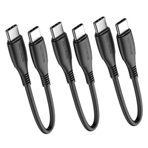 USB C - USB C �P�[�u�� 15cm 3�{�AHOTNOW �Z�� 0.15m USB Type C 60W �����[�d�R�[�h Galaxy S21/S21+/S20+ Ultra�ANote 20/10 Ultra�AAir 2020�AiPad Pro�A�p���[�o���N�A���̑��̃^�C�v c �f�o�C�X�p