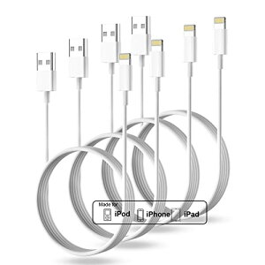 BSTOEM ���� iphone �[�d�P�[�u��2025���KMFi�F�ؕi 1m*4�{ ���C�g�j���O�P�[�u�� usb to lightning�R�[�h 2.4A�}���[�d�������f�[�^�]�� ���ϋv �f���h�~ �����ӂ���[�d�R�[�h for iphone 14/13/12/11/8/7/6/5/SE