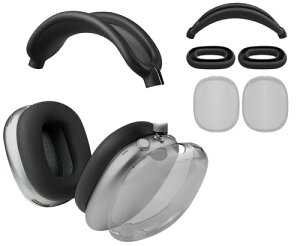 SOULWIT �ی�L�b�g for AirPods Max 2/1 (2026/2024/2020, USB-C/Lightning) �p TPU �J�o�[ �{ �w�b�h�o���h �J�o�[ �{ �C���[�p�b�h �P�[�X �����ʕی� �A�N�Z�T���[ �L�Y�h�~ ���ɋ��� ��y�ɐ􂦂� �h�o �y�� 