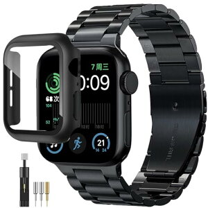 [FALSAD] �V�^ Apple Watch�o���h �X�e�����X 46mm/42mm/44mm/40mm/45mm/41mm�ی�P�[�X�t�� �Ή� Se3/Se2/Se/Series11/10/9/8/7/6/5/4 �A�b�v���E�H�b�` �����o���h,iwatch ���^�� ���� �����������t�� �����Y