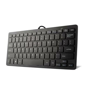 USB�L���L�[�{�[�h ���^ �y�� 78�L�[ �p��z�� �e���L�[���X �~�j ���^ USB�ڑ� �R���p�N�g 1.3���[�g���R�[�h PC�m�[�g�p�\�R��/Windows/Mac�p iMac MacBook Air/Pro�ɑΉ� �u���b�N