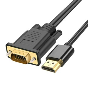 HDMI-VGA �P�[�u��(�t�����ɔ�Ή�)�A�P���� HDMI �R���s���[�^�[ - VGA ���j�^�[ �P�[�u�� (�I�X - �I�X) PC,���j�^�[,�v���W�F�N�^�[, HDTV, Raspberry Pi, Roku, Xbox�ɑΉ�1.8m