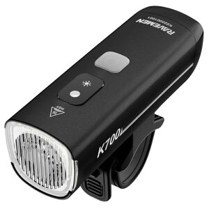 RAVEMEN K700 ���]�ԃ��C�g 700���[���� ���Z���T�[�E�U���Z���T�[�Ŏ����I���I�t USB-C�[�d IPX7���S�h�� PSE�F�� ���ԑ��s���[�h 4�i���� �T�C�h���F�� �ʋ΁E�h�БΉ� �����d�����p ���{�������