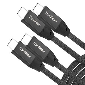 UseBean USB C & USB C�P�[�u��2M(2�{�Z�b�g)USB 3.2 Gen 2X2 20Gbps�f�[�^�]��PD�Ή�100W���}���[�dUSB Type-C�P�[�u��,4K/60Hz�f���o�� Type C�[�d�P�[�u�� MacBook Pro, iPad Pro/Mini, Galaxy S23 S24, Pixel, Sony��USB-C�@���