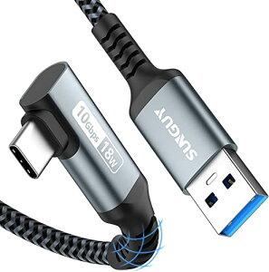 SUNGUY USB Type C �P�[�u�� L�� 0.5M USB3.1 Gen2 10Gbps �f�[�^�]�� �^�C�v c �P�[�u��USB-A to USB-C 3A�����[�d Android Auto�Ή� �i�C�����҂� ���ϋv�� Galaxy S22 Ultra/iPad Pro/iPad air/Sony