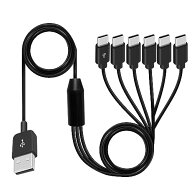 Poyiccot USB Type C ケーブル、 USB C 分岐 6 In 1 USB Type C ケーブル 、3A 急速充電 USB A to USB C …
