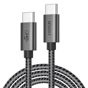 XAOSUN USB C �P�[�u�� 240W 5M ���}���[�d 140W�[�d�Ή� USB Type C 2.0 �P�[�u�� 480Mbps iphone 15 plus pro max�AMacBook Pro�AiPad mini�AMatebook�AiPad Pro�AXperia�AGalaxy��Type C�@��Ή�