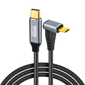 USB-C & USB-C �P�[�u�� L�� 0.5M Type-c �P�[�u�� USB3.1 Gen2(10Gbps) PD�Ή� 100W/5A�}���[�d 4K/60Hz�f���o�� �����ϋv�i�C���� MacBook Pro/Air�AIdeaPad�ASurface�AGalaxy�APixel�AAQUOS���^�C�vc�@��Ή�