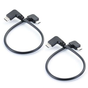 2�� Type-C - micro5p OTG �f�[�^�P�[�u�� Android �t�H������ DAC �w�b�h�t�H�� �A���v�ւ̃f�R�[�h C����}�C�N��Usb�P�[�u��90�x�}�C�N��5�s���I�X����UsbC�I�X���� ���d��(�u���b�N�j