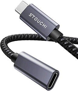 Stouchi USB Type-C �����P�[�u�� 1MPD100W/5A�}���[�d�E10Gbps�����]���E4K@60Hz�f���o��USB 3.2 Gen2 / Thunderbolt 3�Ή� �o����Type-C �I�X-���X �A���~���� ���ϋv�i�C�����ґg MacBook/iPhone/Galaxy/Switch / PSVR2 / Surf