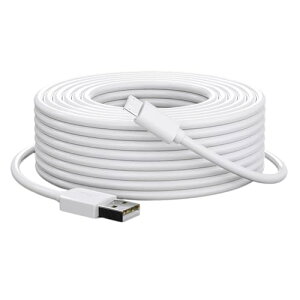 usb�P�[�u�� 10M micro usb �d���P�[�u�� USBA�I�X-micro B���X �[�d�P�[�u�� �d���R�[�h �h�ƃJ�������d Wyze Cam v3/Kasa Cam Indoor/ Cloud Camera/Echo Dot Kid Edition/Fire Kindle/Arlo Q/NestCam Indoor/Blink�p USB�[�d�d���R