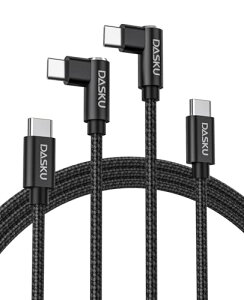 USB C �P�[�u�� L�� 60W�}���[�d USB Type C �P�[�u�� 2M 2�{ L�^ USBC & USBC �P�[�u �� �f���h�~�i�C�����҂� �^�C�vC �P�[ �u�� C to C �R�[�h ���ϋv�� iPhone 17/16/15�V���[�Y MacBook Pro/Air iPad Pro Galaxy