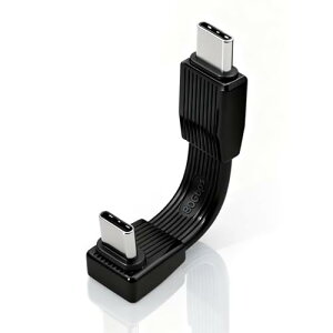 Duttek 80Gbps USB-C�[�d�P�[�u���Z��(6CM), L���^240W USB Type C�^�C�v�I�X�I�X�ϊ��P�[�u�� 80Gbps �����f�[�^�]��, 240W �������[�d, �f����8K@60Hz�Ή�, Thunderbolt 5 /iphone16/MacBook/SSD/�^�u���b�g�p
