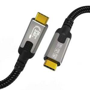 CABLAPTOP USB C�P�[�u�� 0.5m�AUSB 3.2 20Gbps �f�[�^�]���A240W �����[�d Type C to Type C�A4K@144Hz / 60Hz�A8K@30Hz USB C ���j�^�[�r�f�I�P�[�u���AThunderbolt 4�AMacBook Pro�AiPhone 17�ADell Switch�Ή�