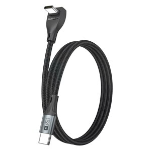 SUNGUY USB-C�P�[�u�� l�� ���p 60W�}���[�d �҂ݍ���USB Type-C�P�[�u�� 90�xC�|�[�g�[�d�R�[�h iPhone 17/16/15 Pro Max�ATesla Model Y�AMacBook�APixel�AXbox�A���̑�Type-C�|�[�g���ڃX�}�[�g�t�H���A�^�u���b�g