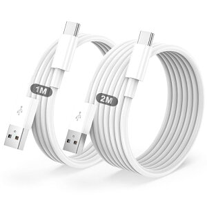 USB C �P�[�u�� ���� 1M+2M 2�{�Z�b�g �^�C�vc �R�[�h 3A�}���[�d PD�Ή� �f�[�^�]�� USB2.0�K�i ���ϋv�� �f���h�~ �f���o�͕s�� for iPhone 17/Air/16/16E/15/Pro/Plus/Pro Max�AGalaxy S25 S24 S23 A55 Z Flip�AiPad/Pro/Air