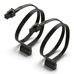 SinLoon 2�{ ATX 4�s�� to SATA 15�s�� �A�_�v�^�[�����P�[�u���ASATA�d���P�[�u���A�@�B��HDD�ESSD�EDVD/CD-ROM�h���C�u�p 40cm