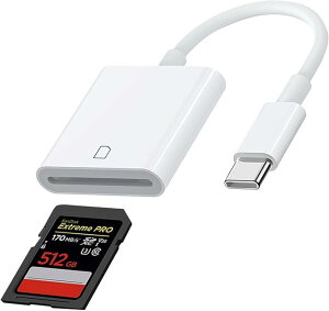 SD�J�[�h���[�_�[ �ƊE�V�� iPhone17�Ή� �^�C�vc SD�J�[�h���[�_�[ usb c to SD Card SD/SDHC/SDXC/RS-MMC�J�[�h�p USB3.0 OTG�@�\ �o�����f�[�^�]�� iPhone17/iPhone16/iPhone15/iPad