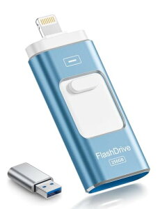 Apple MFi�F�� iphone usb������256GB ROSPE Lightning/Type-C/USB 3.0 3in1 �t���b�V���h���C�u ���ʑ}���X�}�z iOS/Android/PC�Ή� �p�\�R���Ή� USB������ �������[�X�e�B�b�N �ʐ^/����/�o�b�N�A�b�v �e�ʕs����