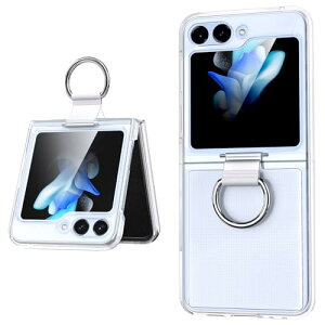 WACJOSD �Ή� Galaxy Z Flip 5 �p�� �P�[�X �����O �ϏՌ� PC ���^ �P�[�X ������� �J�����ی� �y�� Z Flip 5 �J�o�[ �炳�甧�G�� �t�B�b ���E�ȒP �w��h�~ �y�� ���^ �C�菝�h�~ ����C90-zflip5-06